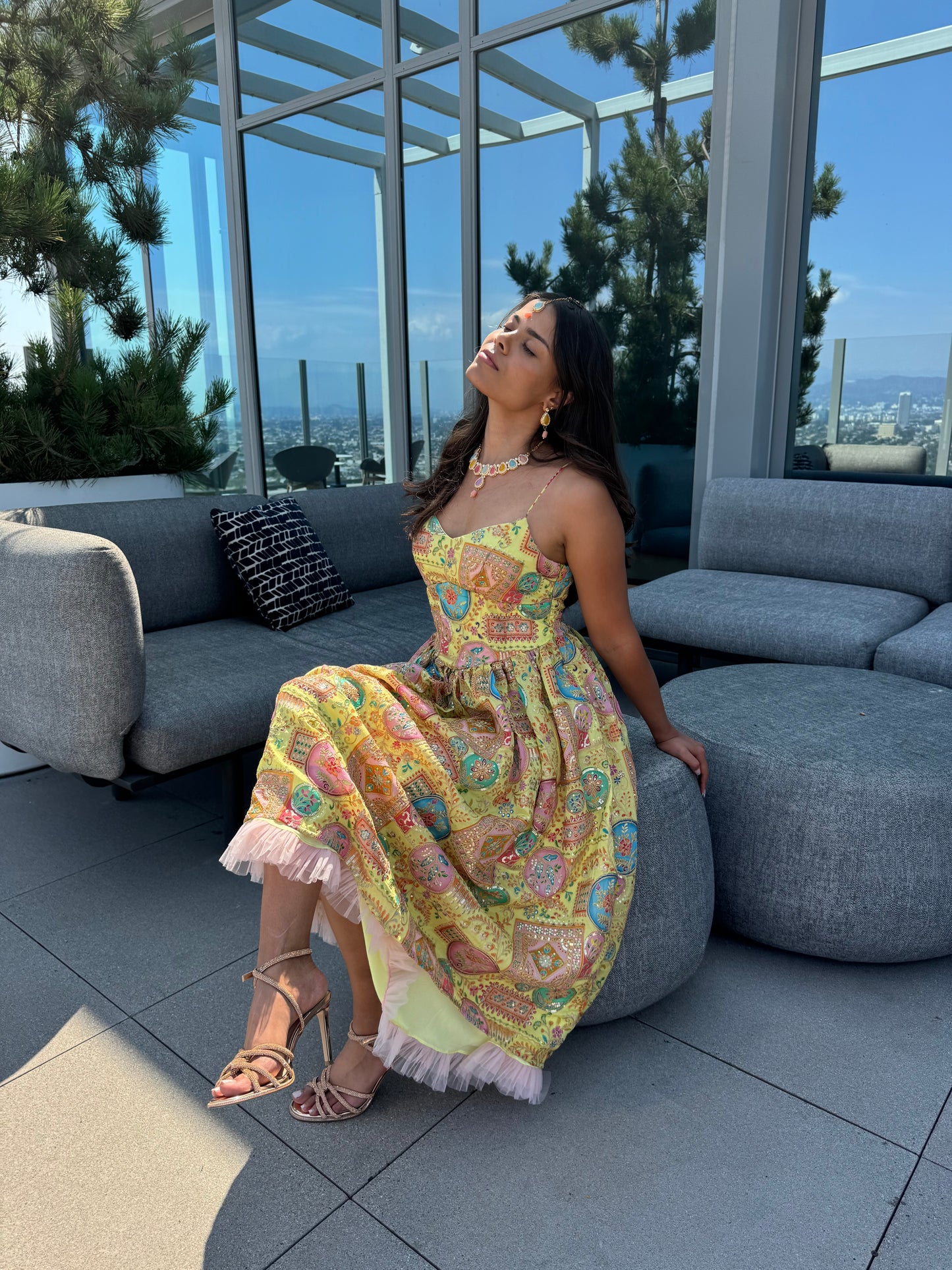 Sunrise Sleeveless Midi Dress
