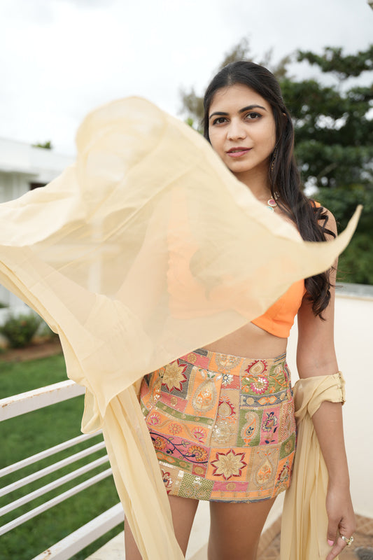 Sunset Set (Elbow Draped Dupatta)