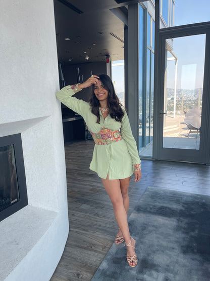 Seafoam Set (Shirt Dress)