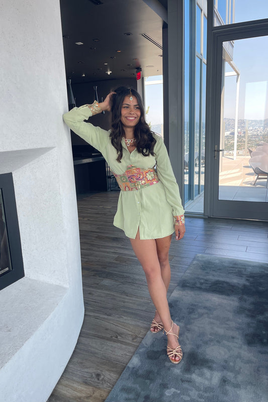 Seafoam Set (Shirt Dress)