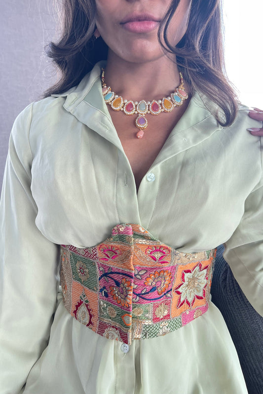 Seafoam Set (Under Bust Corset)