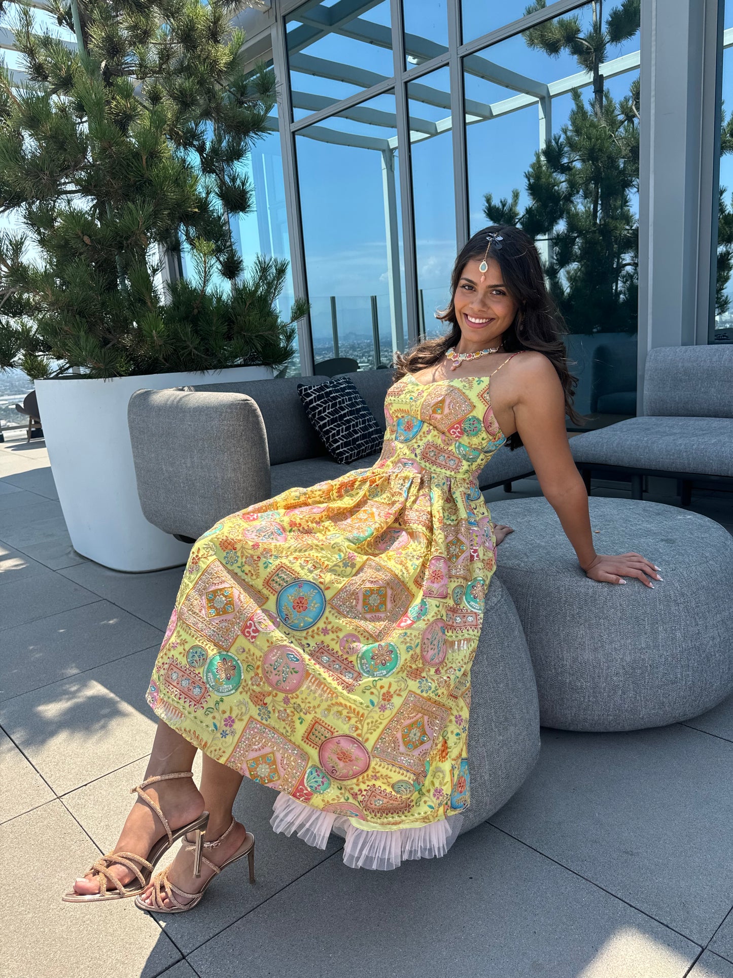 Sunrise Sleeveless Midi Dress