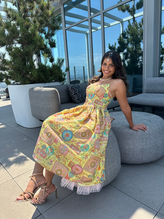 Sunrise Sleeveless Midi Dress
